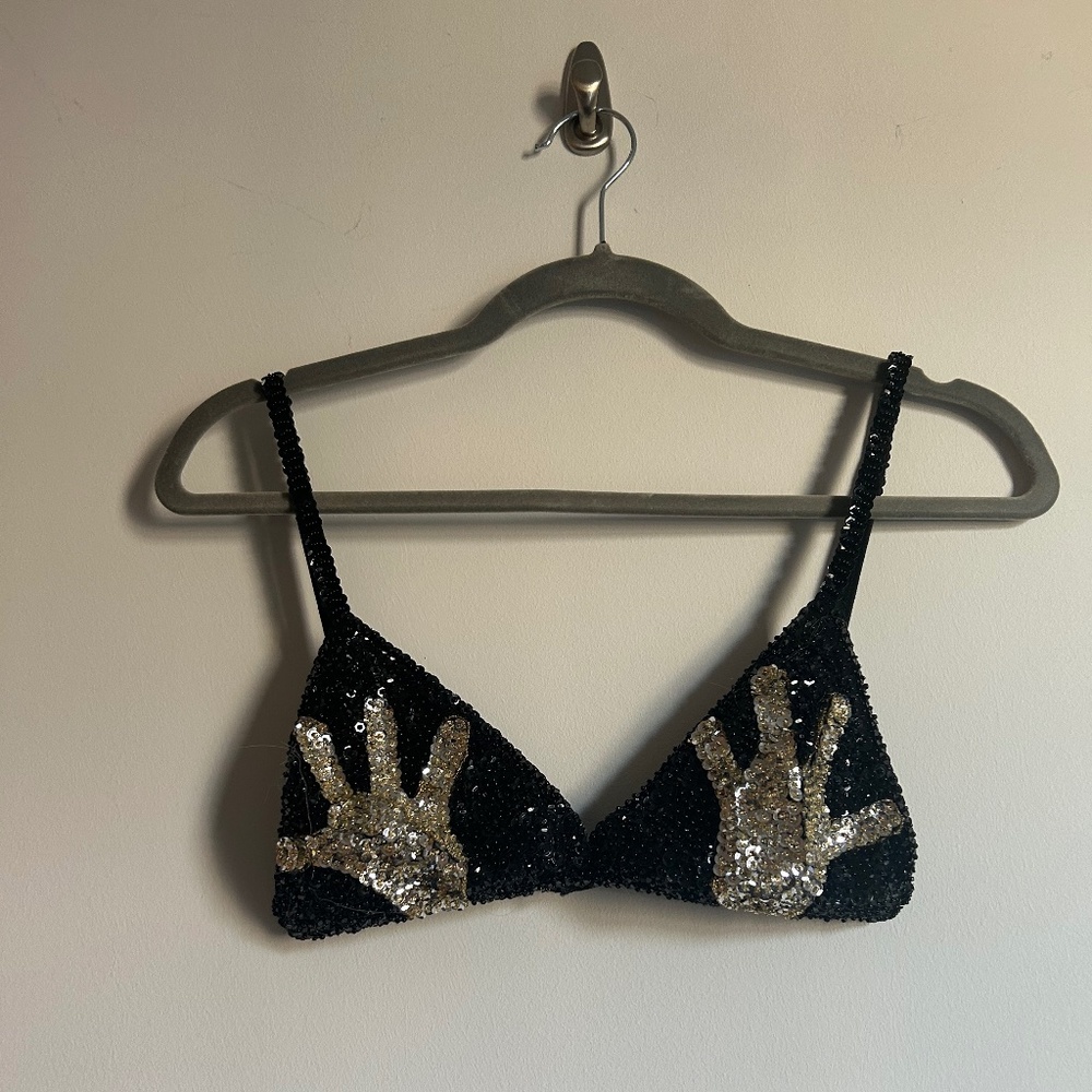 Sequin Rave Bikini Top